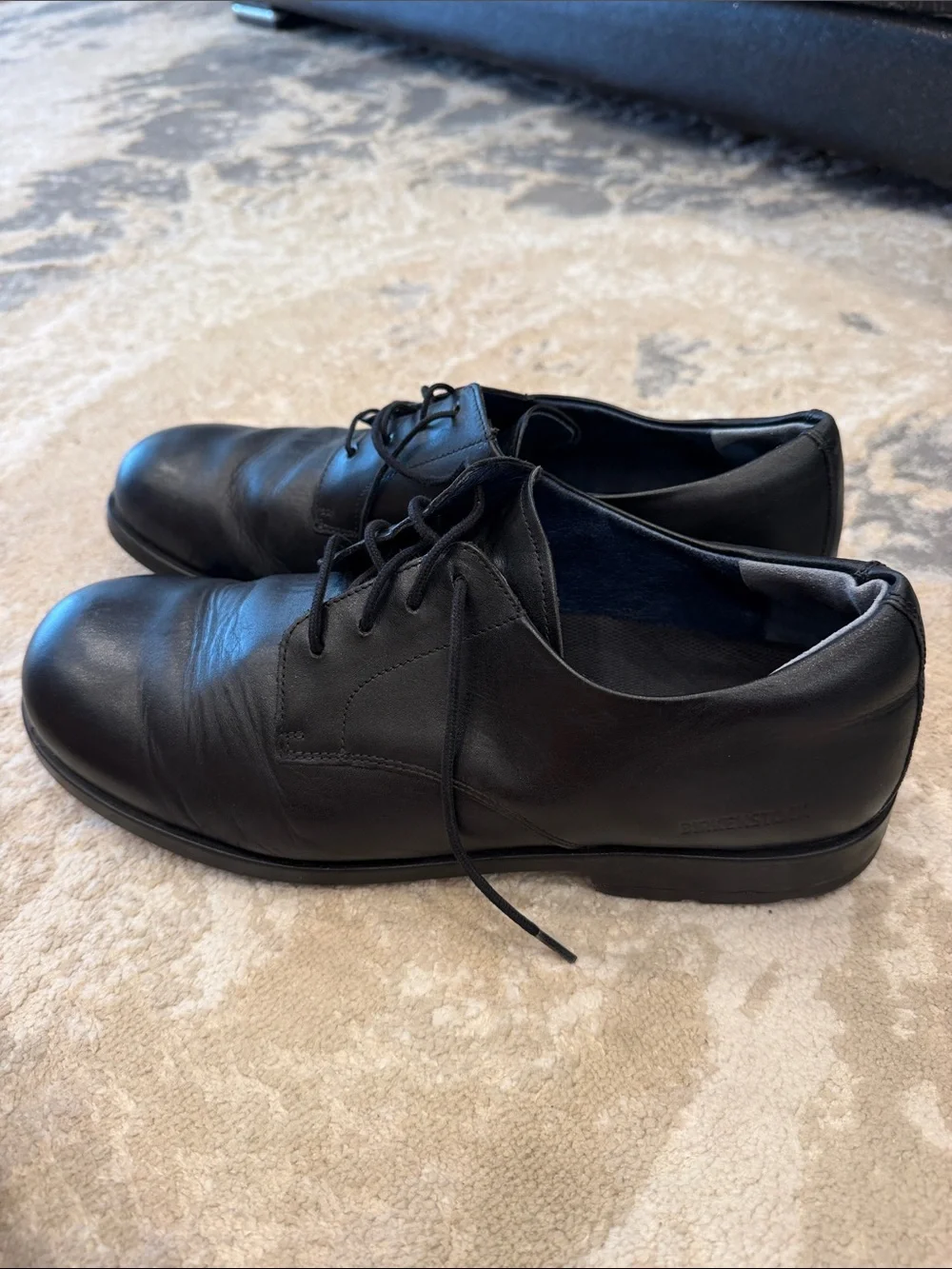 Birkenstock Men's Black Leather Lace-Up Oxfords Size 46
